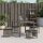 vidaXL Gartenhocker mit Kissen 4 Stk. Grau 41x41x36 cm Poly Rattan