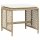 vidaXL Gartenhocker mit Kissen 4 Stk. Beige 41x41x36 cm Poly Rattan