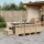 vidaXL 13-tlg. Garten-Essgruppe mit Kissen Beige Poly Rattan