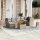 vidaXL 8-tlg. Garten-Sofagarnitur mit Kissen Beige Poly Rattan