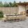 vidaXL 15-tlg. Garten-Essgruppe mit Kissen Beige Poly Rattan