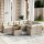 vidaXL 10-tlg. Garten-Sofagarnitur mit Kissen Beige Poly Rattan