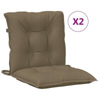 vidaXL Niedriglehner-Auflagen 2 Stk. Melange Taupe...