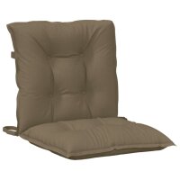 vidaXL Niedriglehner-Auflagen 2 Stk. Melange Taupe 100x50x7 cm Stoff