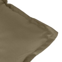 vidaXL Niedriglehner-Auflagen 2 Stk. Melange Taupe 100x50x7 cm Stoff