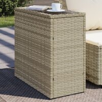 vidaXL Garten-Beistelltisch mit Glasplatte 58x27,5x55 cm...