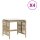 vidaXL Gartenhocker mit Kissen 4 Stk. Beige 41x41x36 cm Poly Rattan