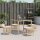 vidaXL Gartenhocker mit Kissen 4 Stk. Beige 41x41x36 cm Poly Rattan