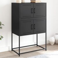 vidaXL Sideboard Schwarz 68,5x38,5x107 cm Stahl