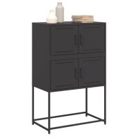 vidaXL Sideboard Schwarz 68,5x38,5x107 cm Stahl