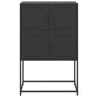 vidaXL Sideboard Schwarz 68,5x38,5x107 cm Stahl