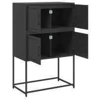 vidaXL Sideboard Schwarz 68,5x38,5x107 cm Stahl