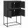 vidaXL Sideboard Schwarz 68,5x38,5x107 cm Stahl