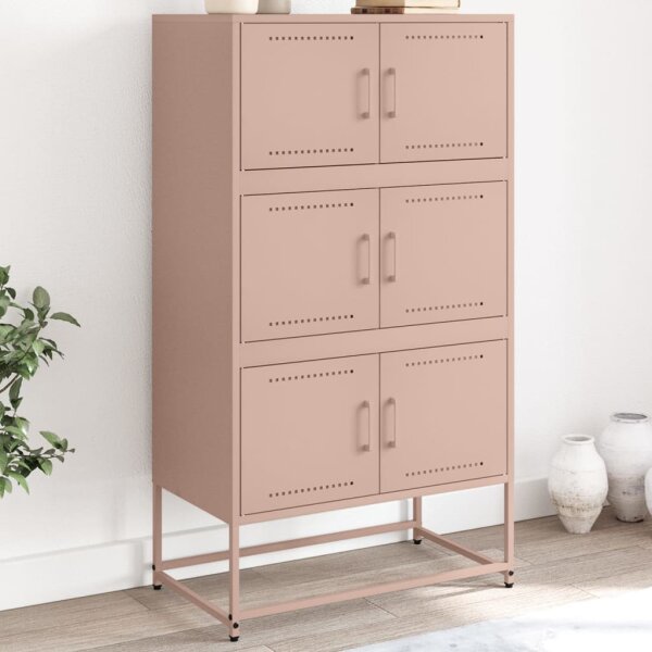 vidaXL Sideboard Rosa 68,5x38,5x123,5 cm Stahl