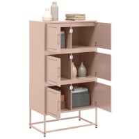 vidaXL Sideboard Rosa 68,5x38,5x123,5 cm Stahl