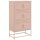 vidaXL Sideboard Rosa 68,5x38,5x123,5 cm Stahl