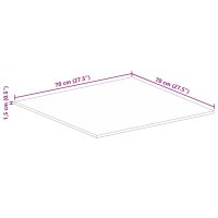 vidaXL Tischplatte 70x70x1,5 cm Quadratisch Altholz Massiv