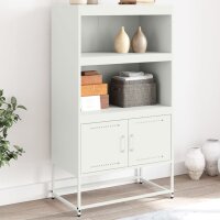 vidaXL Highboard Wei&szlig; 68,5x38,5x123,5 cm Stahl