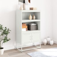 vidaXL Highboard Wei&szlig; 68,5x38,5x123,5 cm Stahl