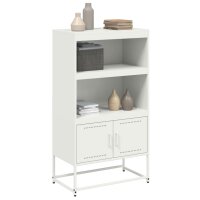 vidaXL Highboard Wei&szlig; 68,5x38,5x123,5 cm Stahl