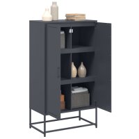 vidaXL Highboard Anthrazit 68,5x38,5x123,5 cm Stahl