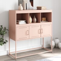 vidaXL Sideboard Rosa 100,5x39x107 cm Kaltgewalzter Stahl