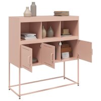 vidaXL Sideboard Rosa 100,5x39x107 cm Kaltgewalzter Stahl