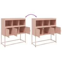 vidaXL Sideboard Rosa 100,5x39x107 cm Kaltgewalzter Stahl