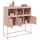 vidaXL Sideboard Rosa 100,5x39x107 cm Kaltgewalzter Stahl