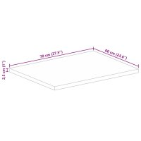 vidaXL Tischplatte 70x60x2,5 cm Rechteckig Altholz Massiv