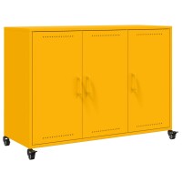 vidaXL Sideboard Senfgelb 100,5x39x72 cm Kaltgewalzter Stahl