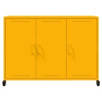 vidaXL Sideboard Senfgelb 100,5x39x72 cm Kaltgewalzter Stahl