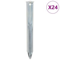 vidaXL Zeltheringe 24 Stk. 17 cm &Oslash;20 mm Verzinkter Stahl