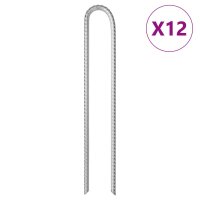 vidaXL Zeltheringe 12 Stk. U-Form 37 cm Ø10 mm...