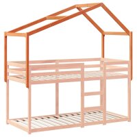 vidaXL Dach f&uuml;r Kinderbett Wachsbraun 213x85,5x144,5 cm Massivholz