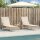 vidaXL Sonnenliegen mit Auflagen 2 Stk. Beige Poly Rattan