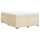 vidaXL Boxspringbett mit Matratze Creme 160x200 cm Stoff