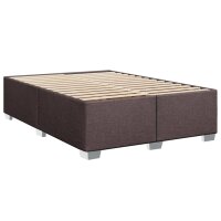 vidaXL Boxspringbett mit Matratze Dunkelbraun 140x200 cm Stoff