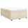 vidaXL Boxspringbett mit Matratze Creme 140x200 cm Stoff