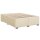 vidaXL Boxspringbett mit Matratze Creme 140x200 cm Stoff