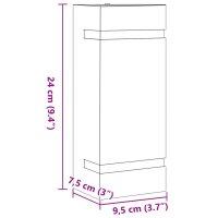 vidaXL Au&szlig;enwandleuchten 2 Stk. Schwarz Edelstahl