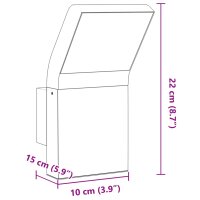 vidaXL LED-Au&szlig;enwandleuchte Wei&szlig; Aluminiumdruckguss