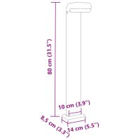 vidaXL Wegeleuchten 3 Stk. Schwarz 80 cm Aluminiumdruckguss