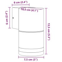 vidaXL Au&szlig;enwandleuchten 2 Stk. Schwarz Aluminiumdruckguss