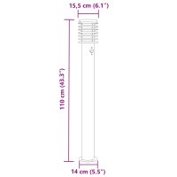 vidaXL Wegeleuchten mit Bewegungsmelder 3 Stk. Silbern 110cm Edelstahl