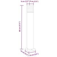 vidaXL Wegeleuchten 3 Stk. Schwarz 80 cm Aluminium