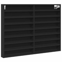 vidaXL Vitrinenschrank Schwarz 100x8,5x75 cm Holzwerkstoff