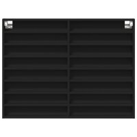 vidaXL Vitrinenschrank Schwarz 100x8,5x75 cm Holzwerkstoff