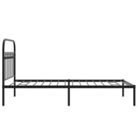 vidaXL Bettgestell mit Kopfteil Metall Schwarz 100x190 cm