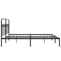 vidaXL Bettgestell mit Kopfteil Metall Schwarz 183x203 cm